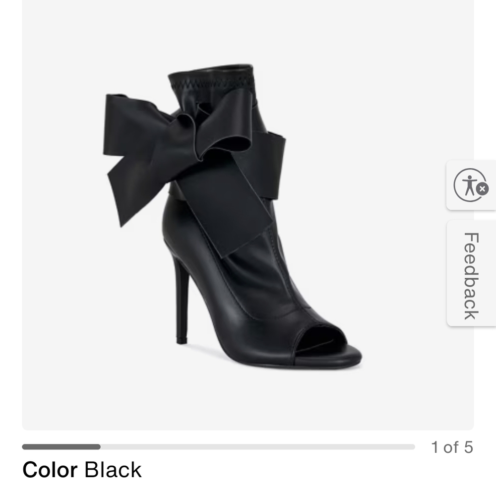 Azalea Wang Chic Black Bow High Heel Booties